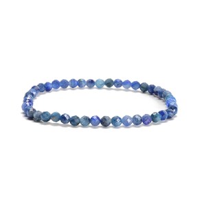 02-Natural Gemstone Faceted Round Beaded Elastic Bracelet 2mm 3mm 4mm 7.5'' Long image 8