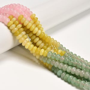 Natural 2x4mm Multicolor Gemstone Rondelle Beads White Baroque Pearl Necklace