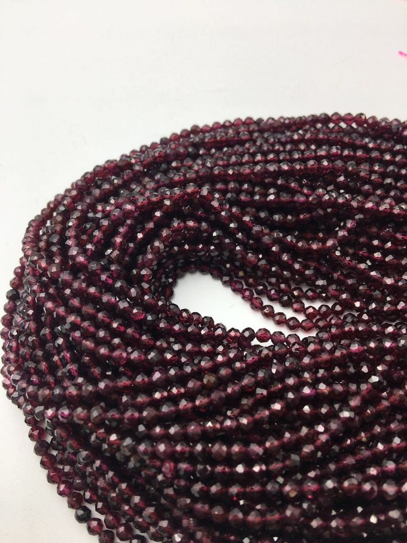 Pink Tourmaline Faceted Round Gemstone Loose Beads Size 2mm//3mm//4mm 15.5/" Long