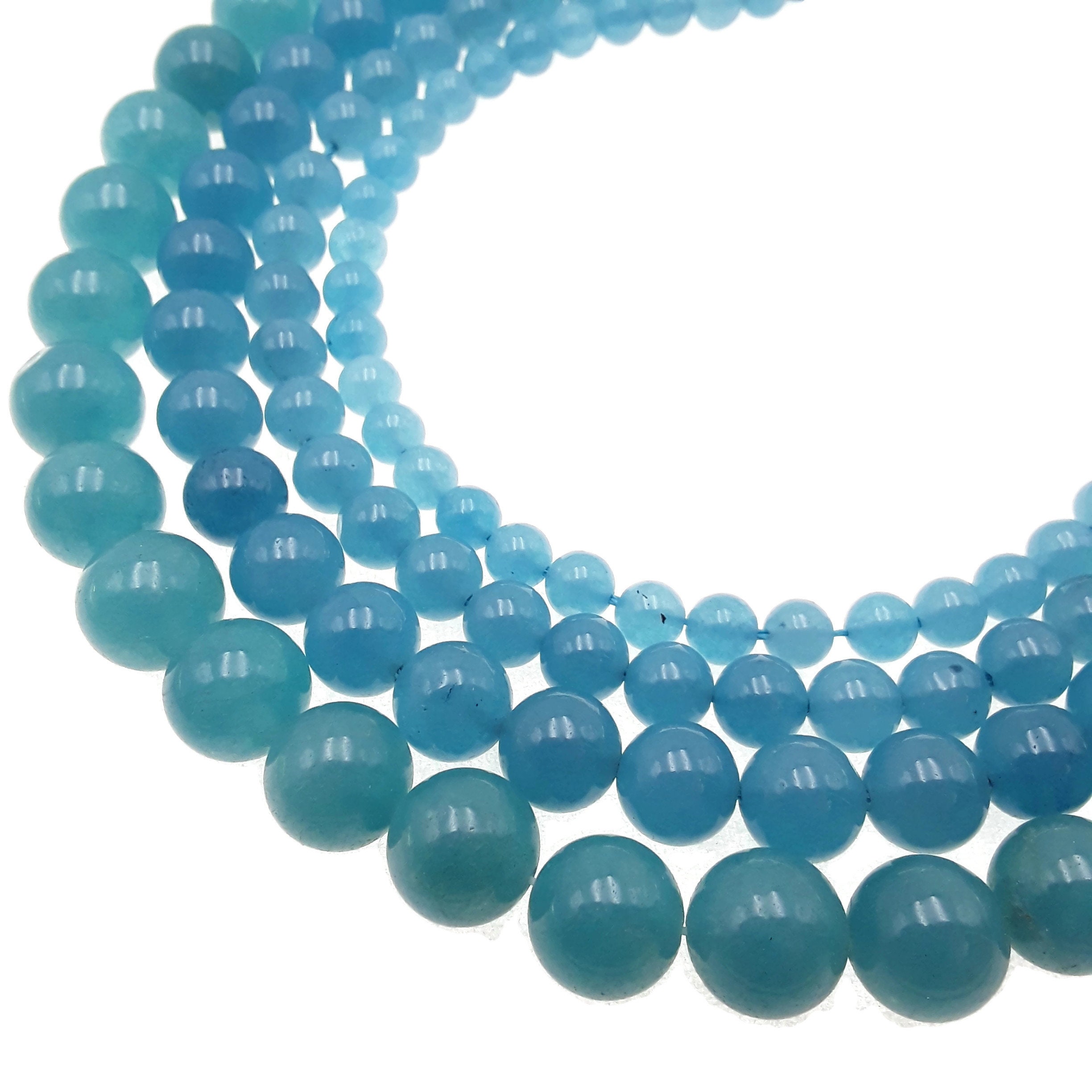 Blue Sponge Quartz Smooth Round Beads 4mm 6mm 8mm 10mm 12mm Etsy