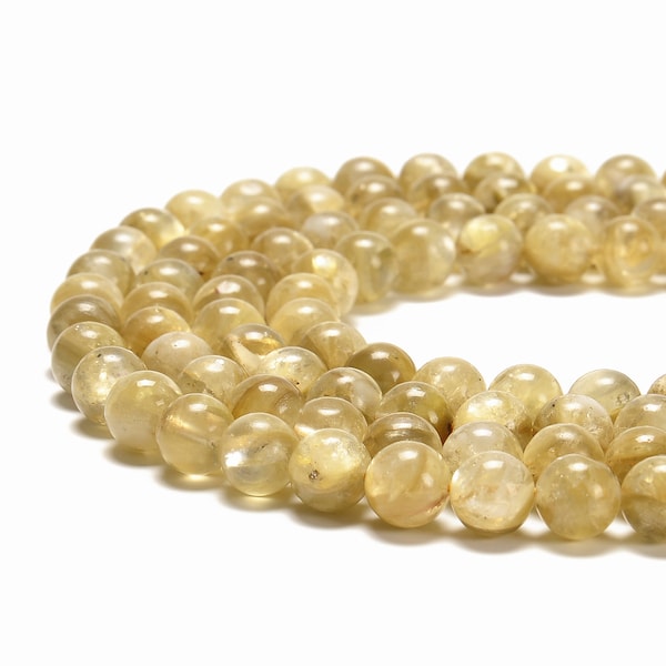 Brazilian Natural Golden Mica Smooth Round Beads Size 8mm 10mm 15.5'' Strand