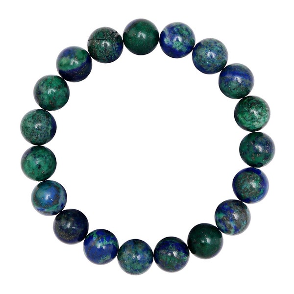 Chrysocolla Smooth Round Bracelet 8mm 10mm 7.5" Length