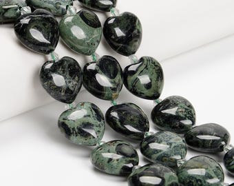 Natural Kambaba Jasper Heart Shape Beads Size 20mm 15.5'' Strand