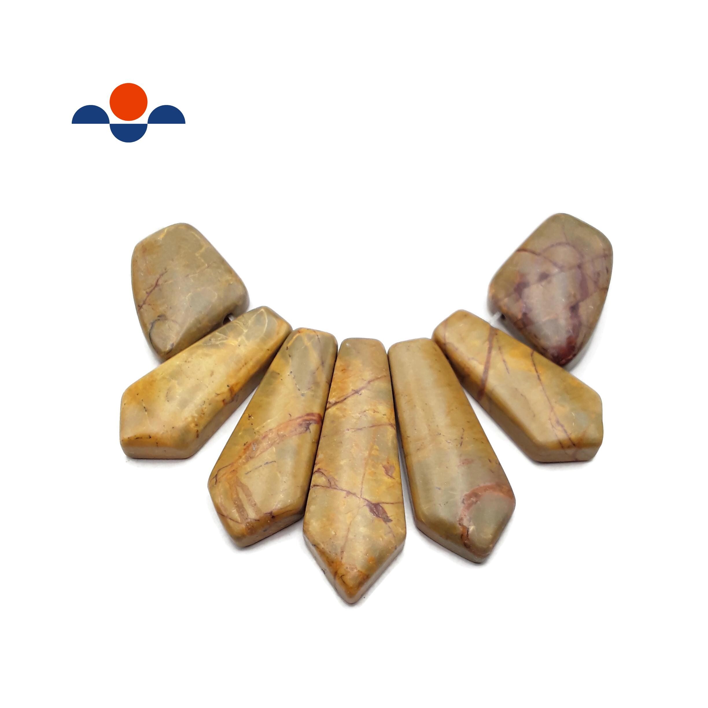 Natural Autumn Jasper Graduated Arrow Shape Set Size Approx 16x35mm-16x45mm