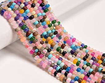 Mixed Gemstone Smooth Rondelle Beads Size 4x6mm 15.5'' Strand