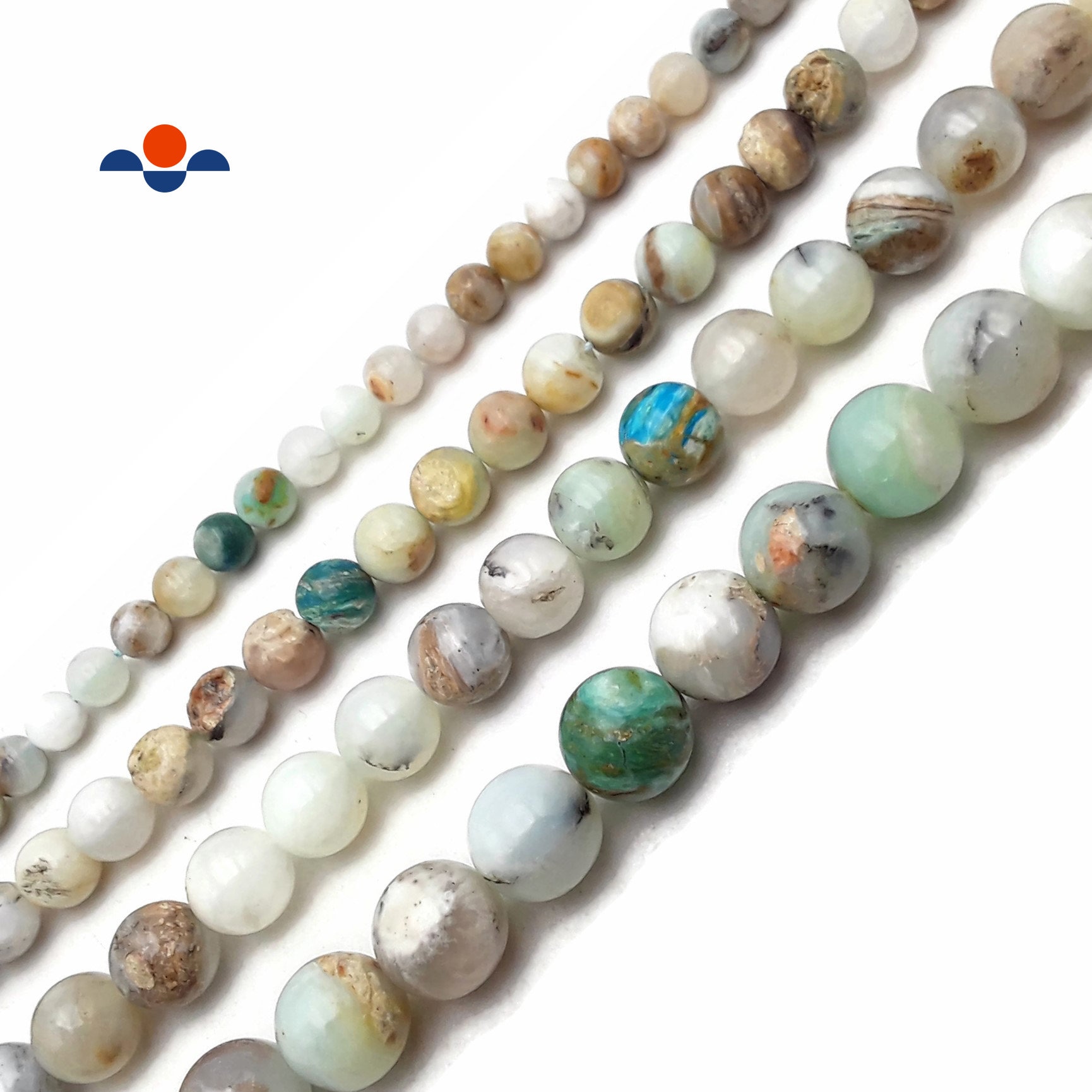 Natural Multi-Color Opal Smooth Round Beads Size 6mm 8mm 10mm 12mm 15…