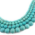 Blue Howlite Turquoise Smooth Round Beads 4mm 6mm 8mm 10mm 12mm 15.5" Strand