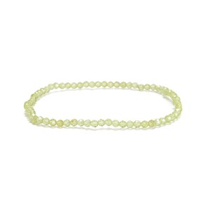 02-Natural Gemstone Faceted Round Beaded Elastic Bracelet 2mm 3mm 4mm 7.5'' Long image 5