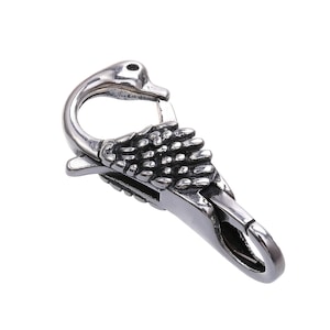 Thai Sterling Silver Swan Double Side Clasp Size 10x25mm Sold Per Piece