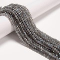 Natural Labradorite Faceted Round Beads Size 2mm 3mm 4mm 5mm 15.5" Strand