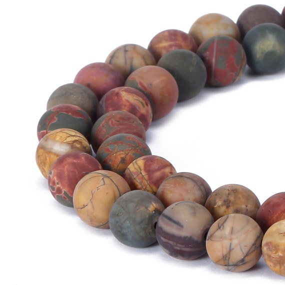 6mm8mm10mm12mm Red Creek Jasper Beads,Smooth and Round Stone Beads,15 inches one starand