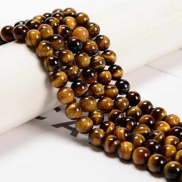 Yellow Tiger Eye Smooth Round Beads 4mm 6mm 8mm 10mm 12mm 14mm - 20mm 15.5" Strd