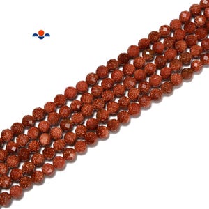 Gold Sandstone Faceted Round Beads Size 2mm 3mm 4mm 15.5'' Strand