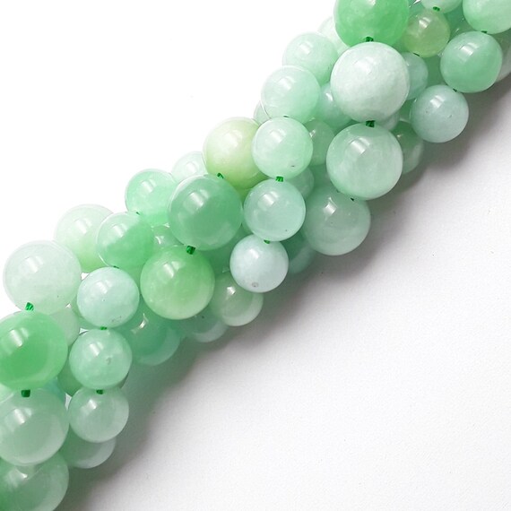 Fine Natural Green Jade Jadeite Smooth Loose Beads Pendant 30pcs J.Lee 