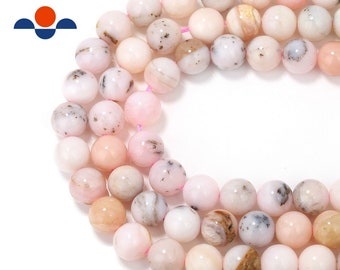 Natural Pink Opal Smooth Round Beads 4mm 6mm 8mm 10mm 12mm 16mm 15.5" Strand