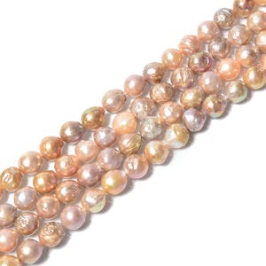 Multi Color Fresh Water Pearl Baroque Fireball Beads 9-10mm 11-12mm 15.5&#39;&#39;Strand