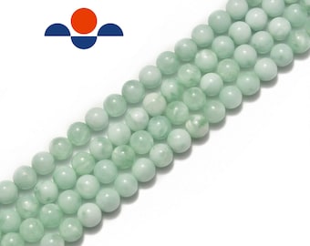 Green Moonstone Smooth Round Beads 4mm 6mm 8mm 10mm 12mm 15.5&quot; Strand