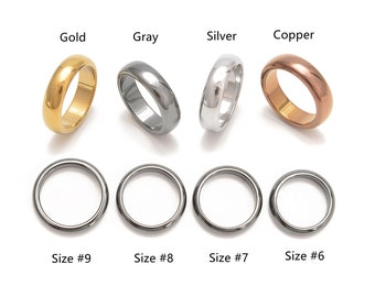 Four Sizes Hematite Band Ring Basic Ring Arc Ring 4 Pcs Per Bag Sale By Bag