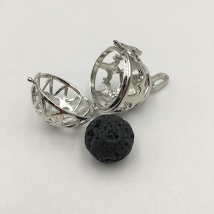 Silver Metal Oil Diffuser Pendant Teardrop Size 22x30mm Sold Per Piece