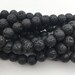 Natural Black Lava Rock Stone Round Beads 4mm 6mm 8mm 10mm 12mm 15.5' Strand 