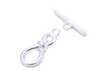925 Sterling Silver OT Clasp Size 7x15mm 2 Sets per Bag - Etsy