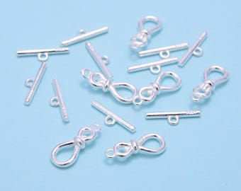 925 Sterling Silver OT Clasp Size 7x15mm 2 Sets per Bag - Etsy