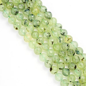Natural Prehnite Faceted Round Beads 6mm 8mm 10mm 15.5 - Etsy