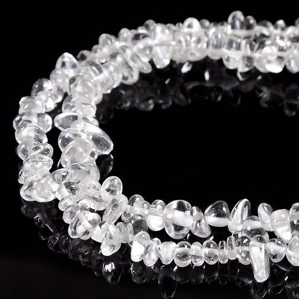 Natural Clear Quartz Nugget Chips Beads Size 5-6mm 7-8mm 15.5'' Strand