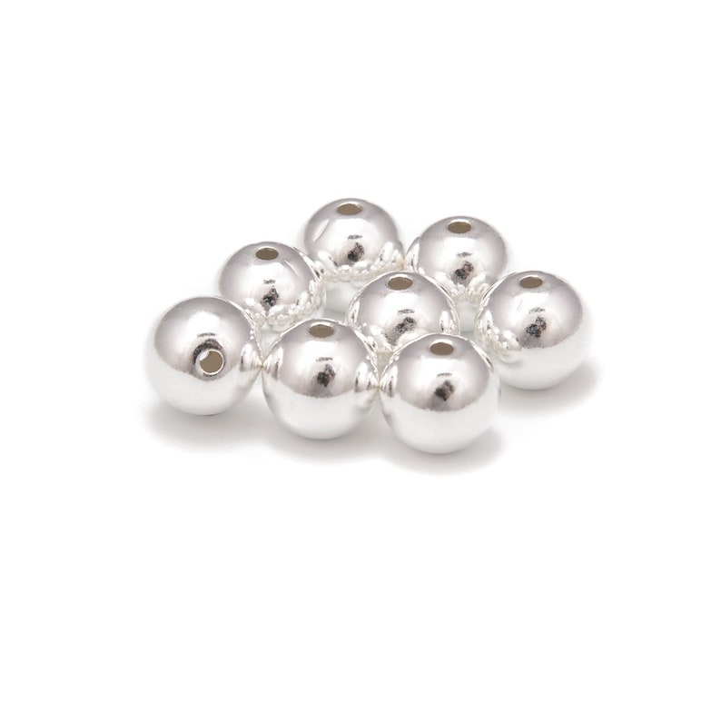 925 Sterling Silver Round Beads Size 2mm12mm Sold by Bag Etsy