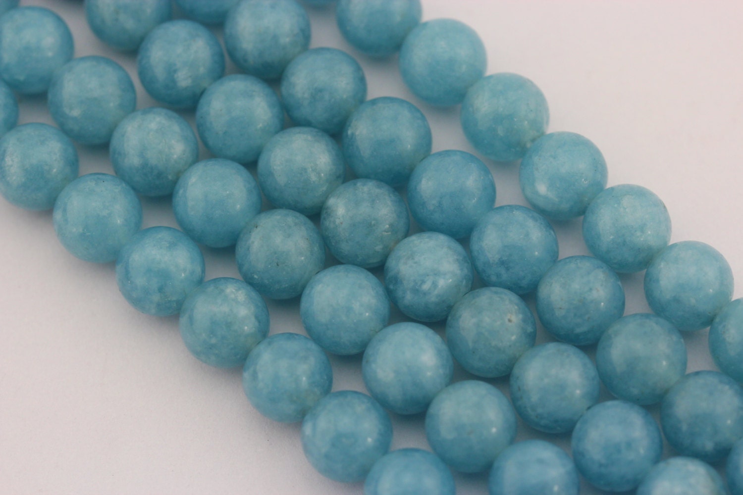 2.0mm Hole Blue Sponge Quartz Smooth Round Beads 6mm 8mm 10mm Etsy