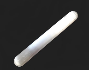 Natural Selenite Crystal Wand Palm Stone 5.5" x .8" Inches Sold Per Piece