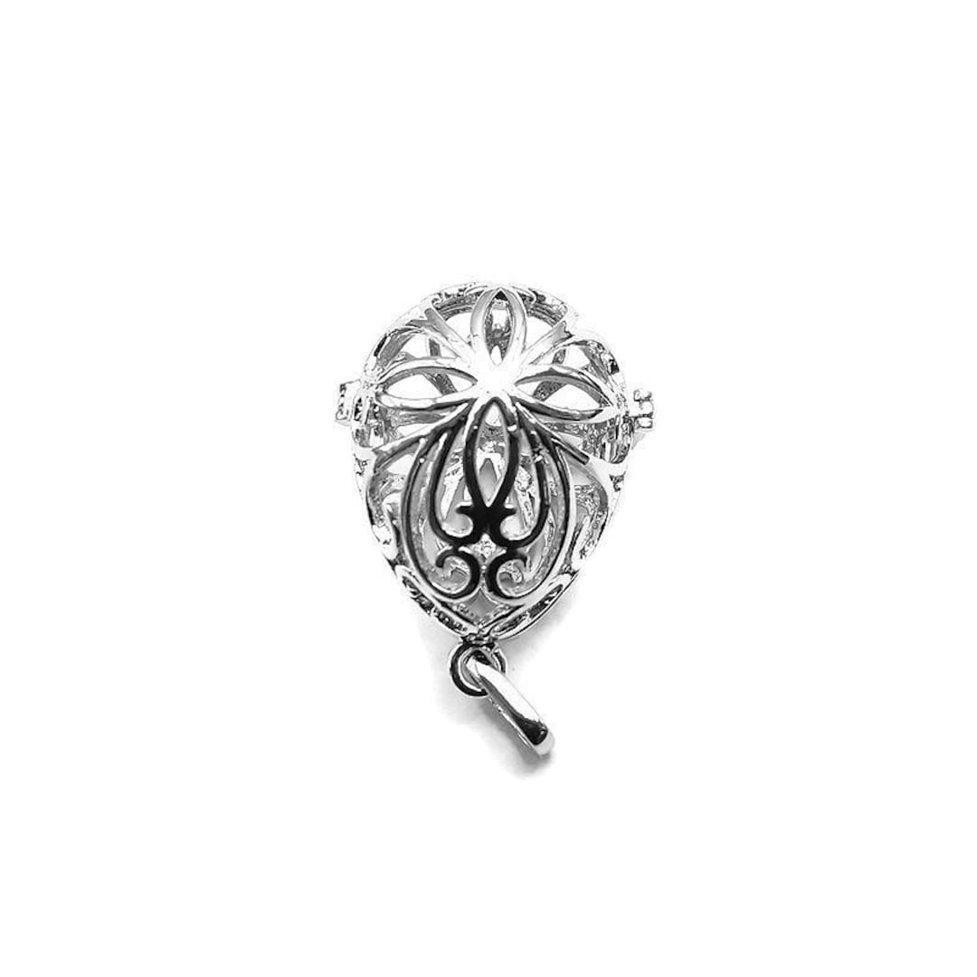 Silver Metal Oil Diffuser Pendant Teardrop Shape Size 22x35mm Sold per ...