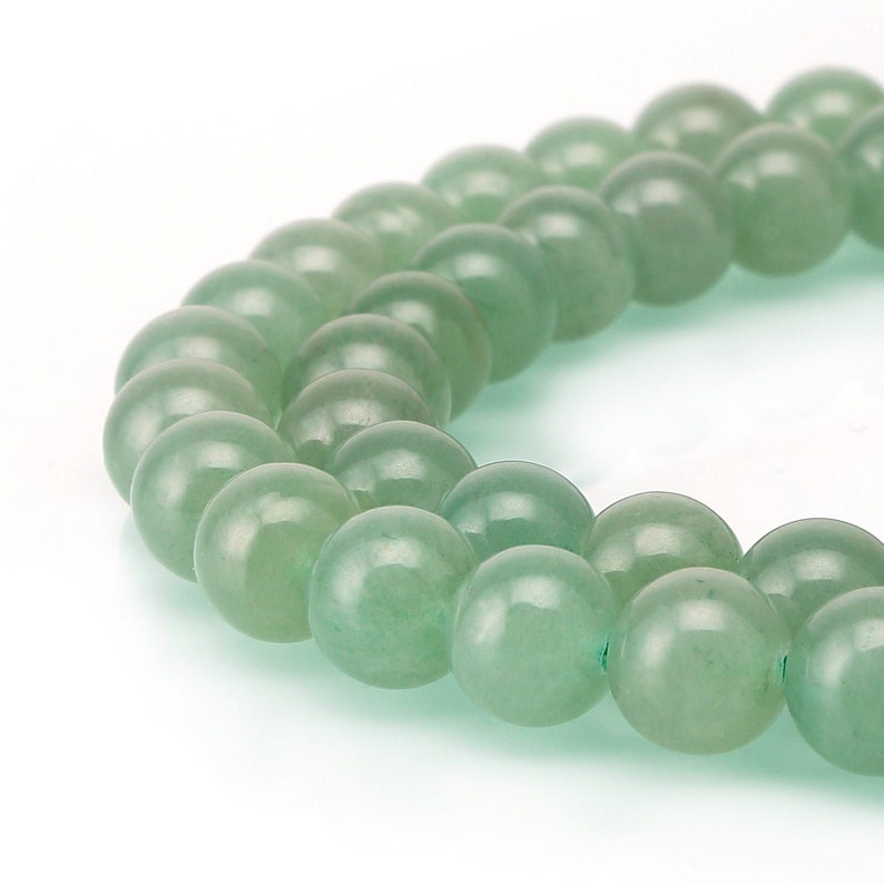 Green Aventurine Smooth Round Beads 4mm 6mm 8mm 10mm 12mm 15.5 Strand image 5