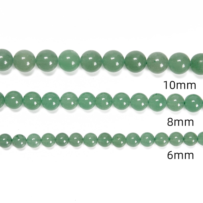 Green Aventurine Smooth Round Beads 4mm 6mm 8mm 10mm 12mm 15.5 Strand image 4