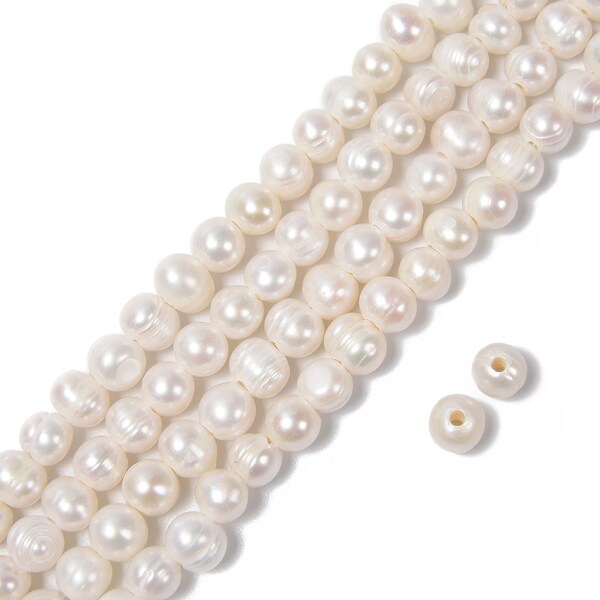 2.0mm Hole Fresh Water Pearl Potato Shape Beads 8mm 10mm 11mm 13mm 13" Strand