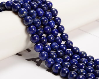 Lapis Lazuli Smooth Round Beads 6mm 8mm 10mm 12mm 15.5" Strand