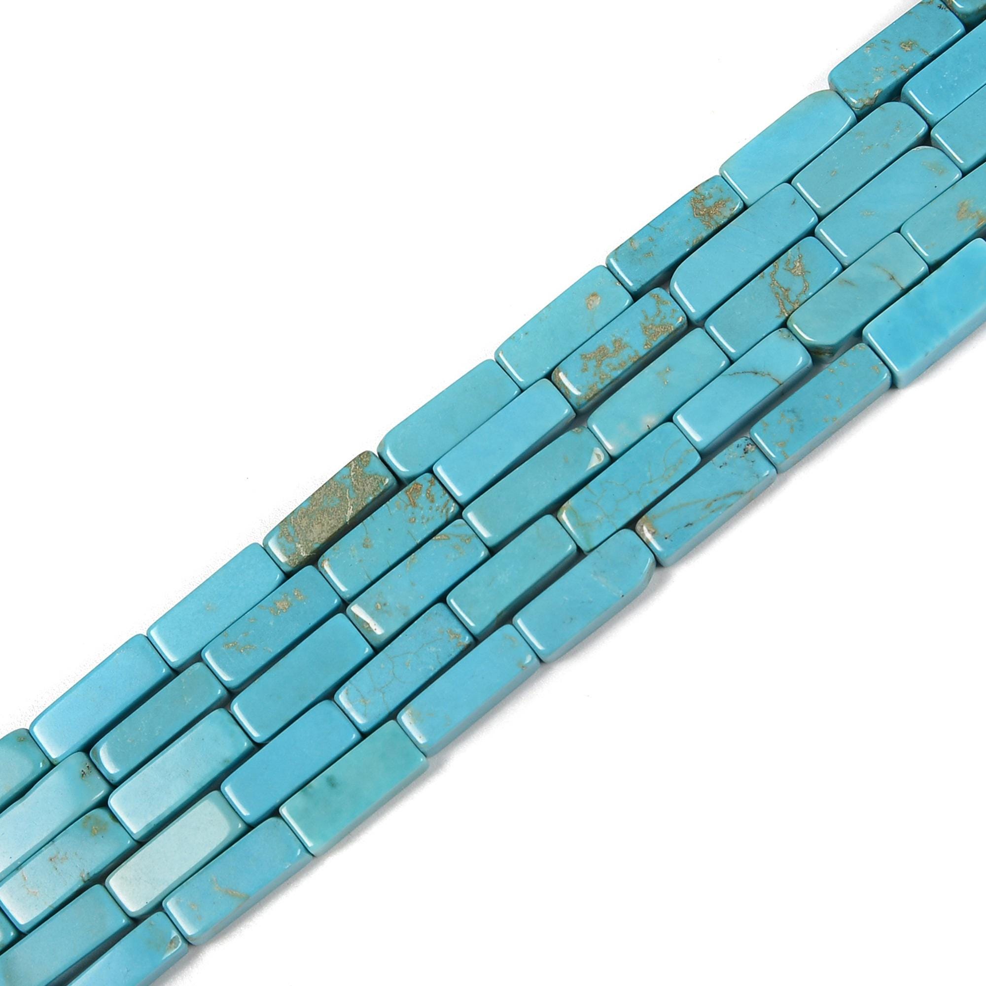 Bronzite Turquoise Cylinder Tube Beads – 4x13mm, 15.5" Strand For Jewelry Making