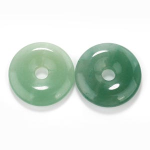 Natural Green Aventurine Donut Circle Pendant Size 40mm 50mm Sold Per Piece