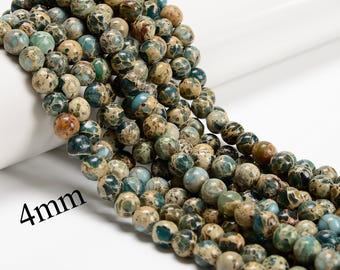 Natural Snake Skin Jasper Smooth Round Beads 4mm 6mm 8mm 10mm 15.5'' Strand