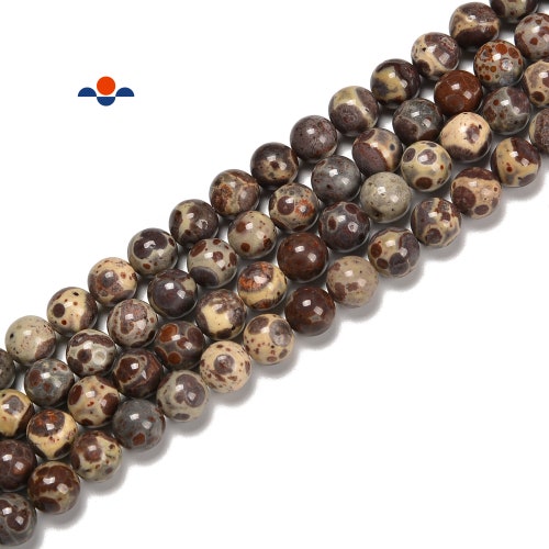 Ocean Fossil Jasper Beads Maifan Jasper Beads Round Etsy