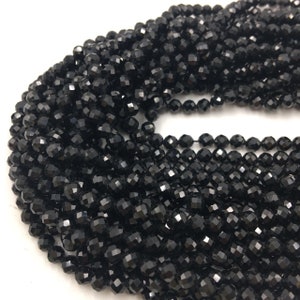 Natural Spinel Faceted Round Beads Size 2mm 3mm 4mm 5mm 6mm 15.5 Strand image 4