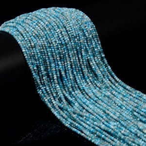 Natural Apatite Faceted Rondelle Beads Size 1.5x2mm 15.5&#39;&#39; Strand