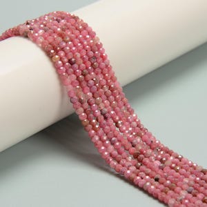 Natural Thulite Faceted Rondelle Beads Size 4x5.5-6mm 15.5&#39;&#39; Strand