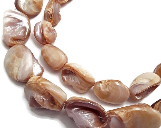 Pink Ocean Irregular Shells Beads Size Approx 15x22mm 15.5 Strand - Etsy