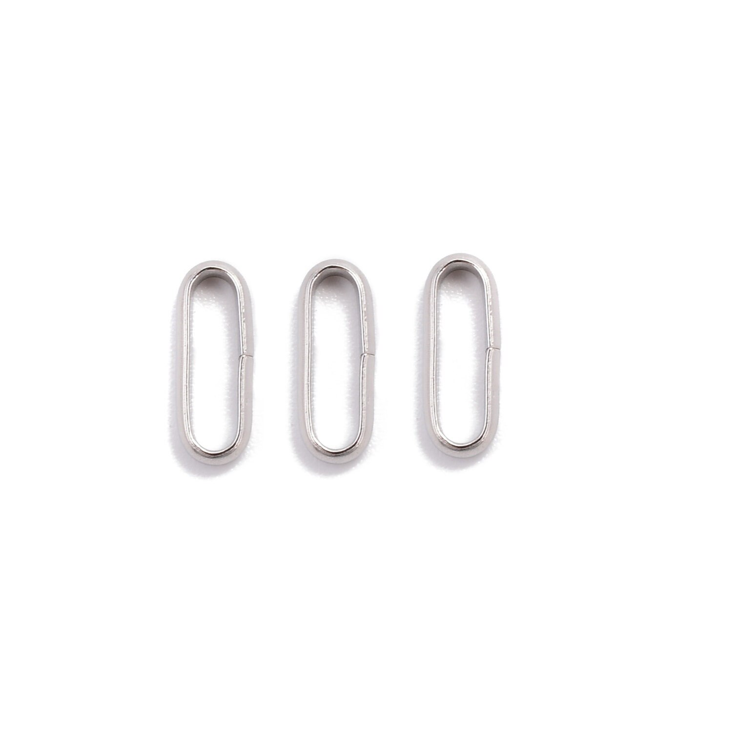 150pcs 5 Styles Stainless Steel Quick Link Connectors Mixed Shapes Link  Connector Unsoldered Connector for Bracelet Necklace Jewelry Making 7-15mm  