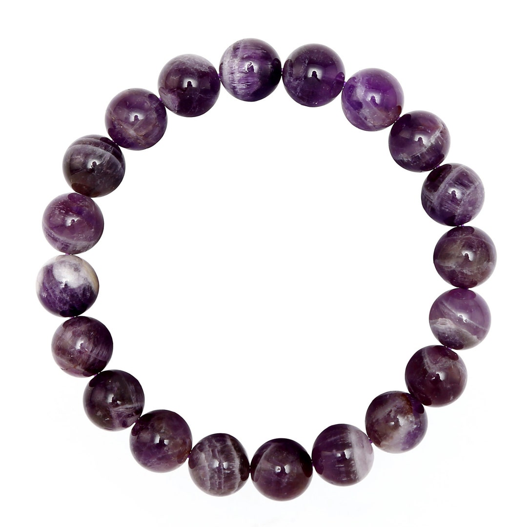 Teeth Amethyst Bracelet Smooth Round Size 10mm 8mm 7.5 - Etsy