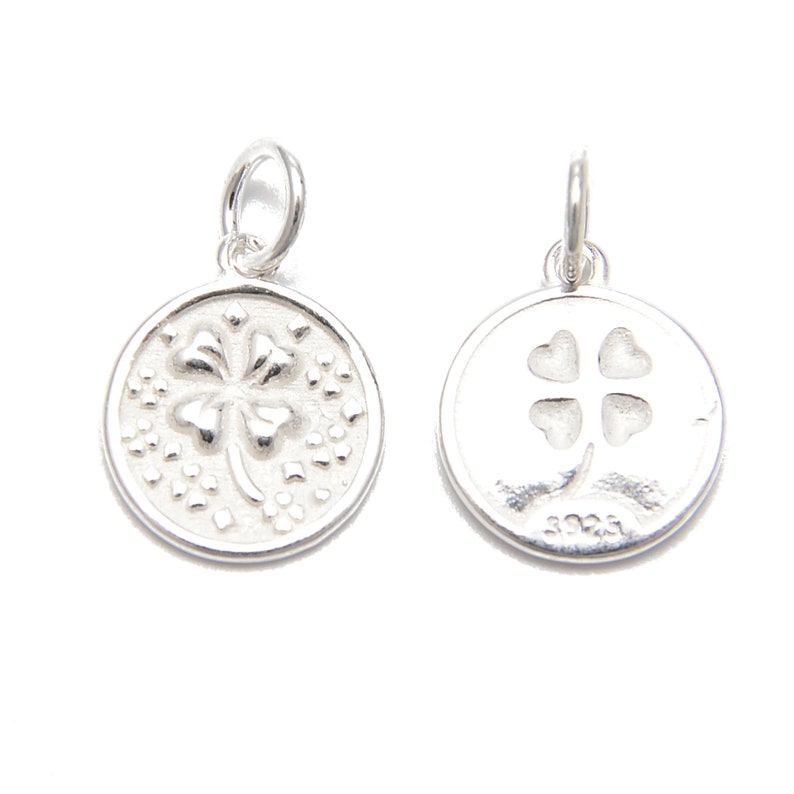 925 Sterling Silver Four Leaf Clover Charm 925 Sterling Silver Four Leaf Clover Charm