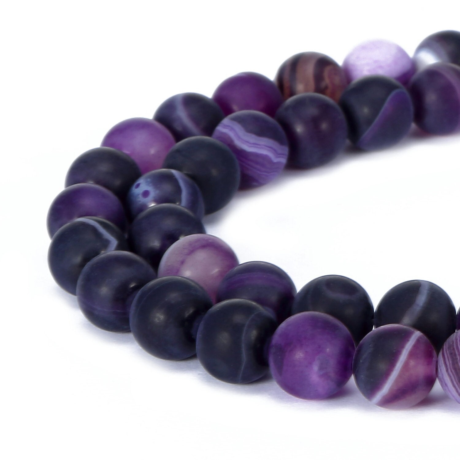 10, 12mm Electroplated Purple Banded Agate Stone Faceted Beads-Premium  Quality, Stone Beads