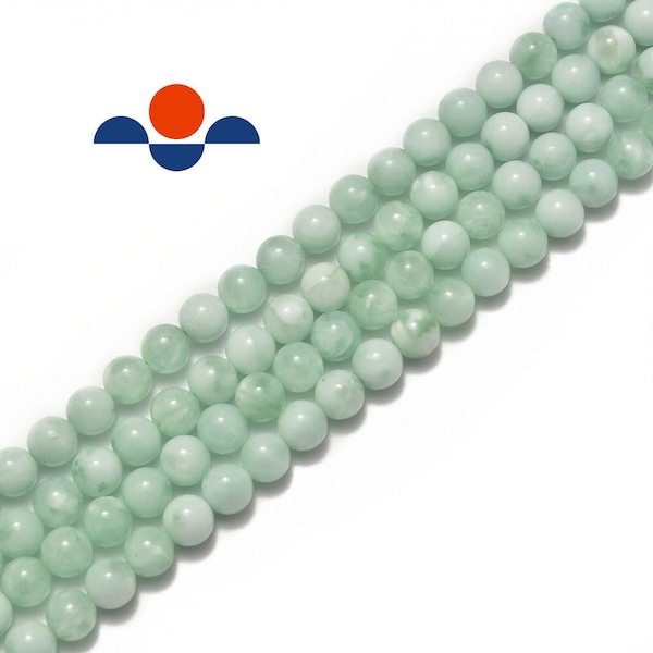 Green Moonstone Smooth Round Beads 4mm 6mm 8mm 10mm 12mm 15.5" Strand