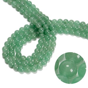 Green Aventurine Smooth Round Beads 4mm 6mm 8mm 10mm 12mm 15.5 Strand image 2